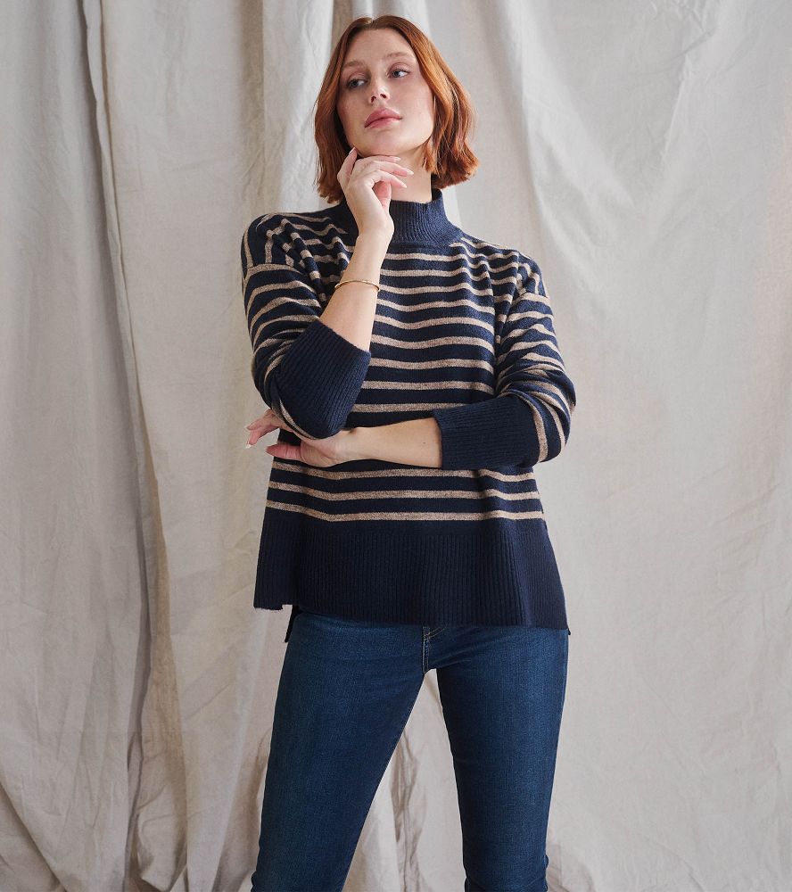 mock neck tunic