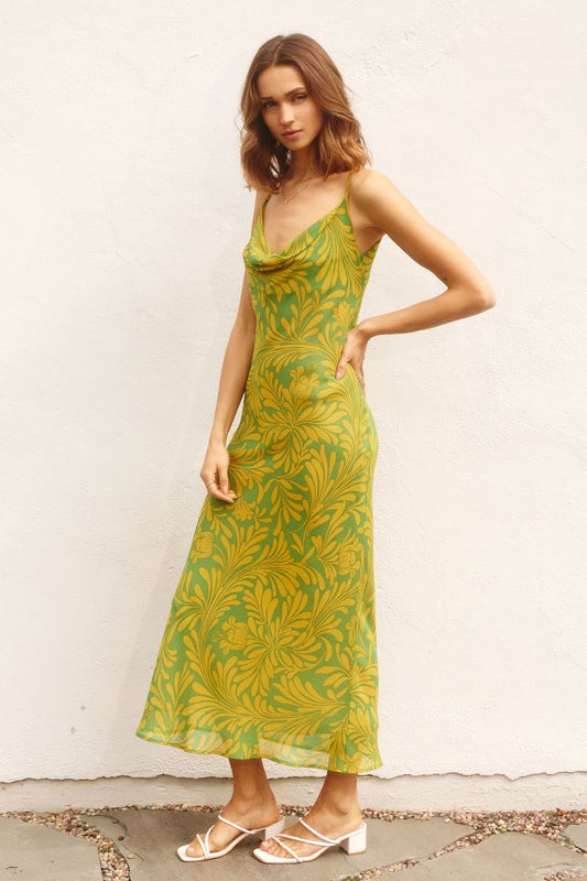 That Moment Cowl Neck Midi Dress