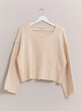 Load image into Gallery viewer, Melange Knit Boat Neck Sweater
