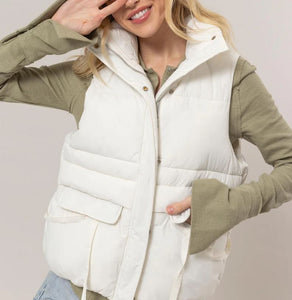 Placket Puffer Vest