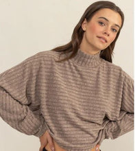 Load image into Gallery viewer, Impress Me High Neck Brushed Rib Knit Top
