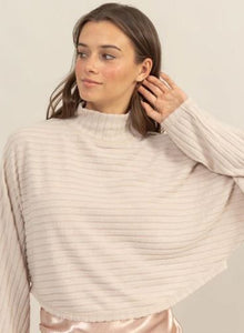 Impress Me High Neck Brushed Rib Knit Top