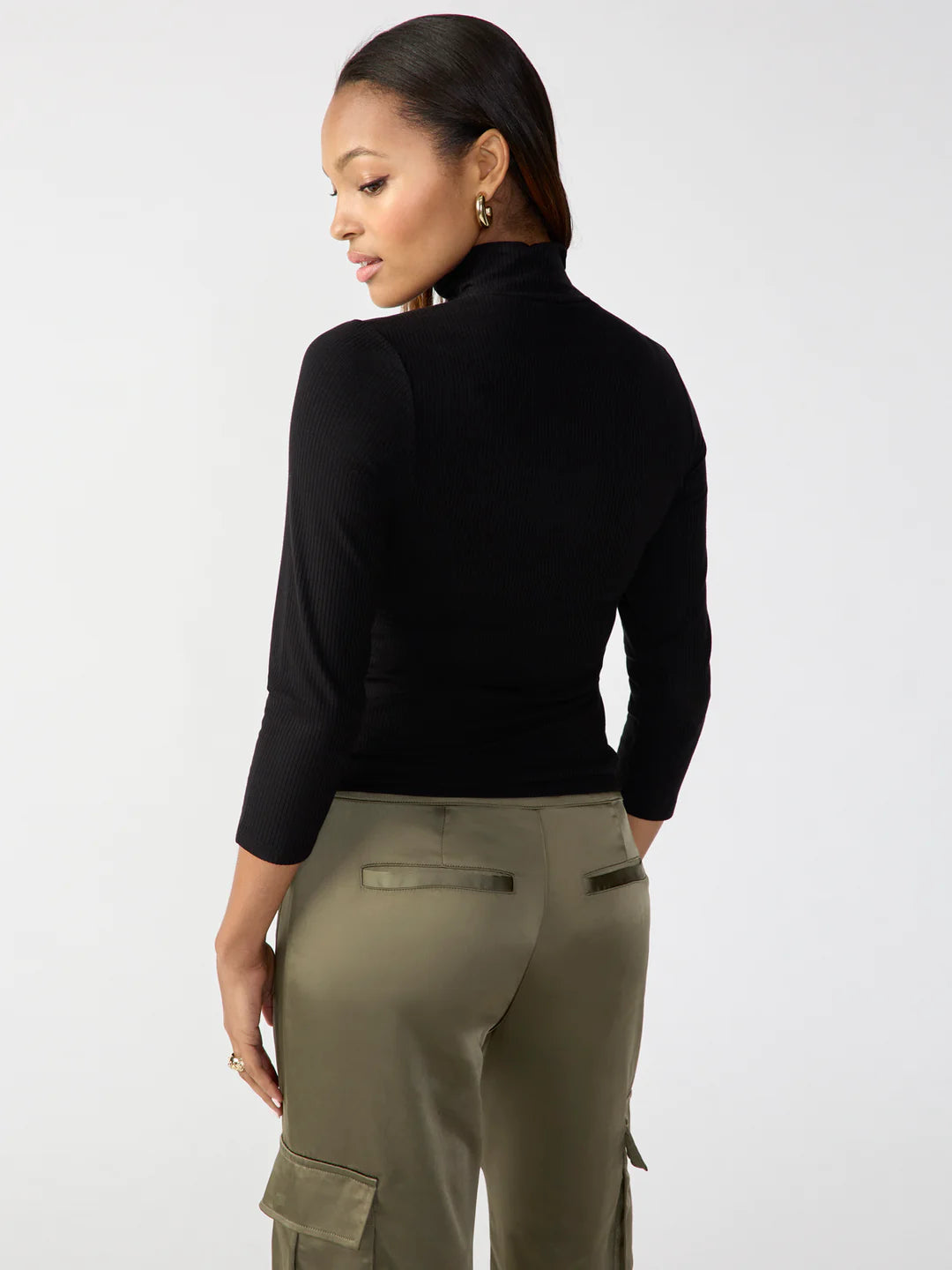 3/4 Essential Mock Neck Top