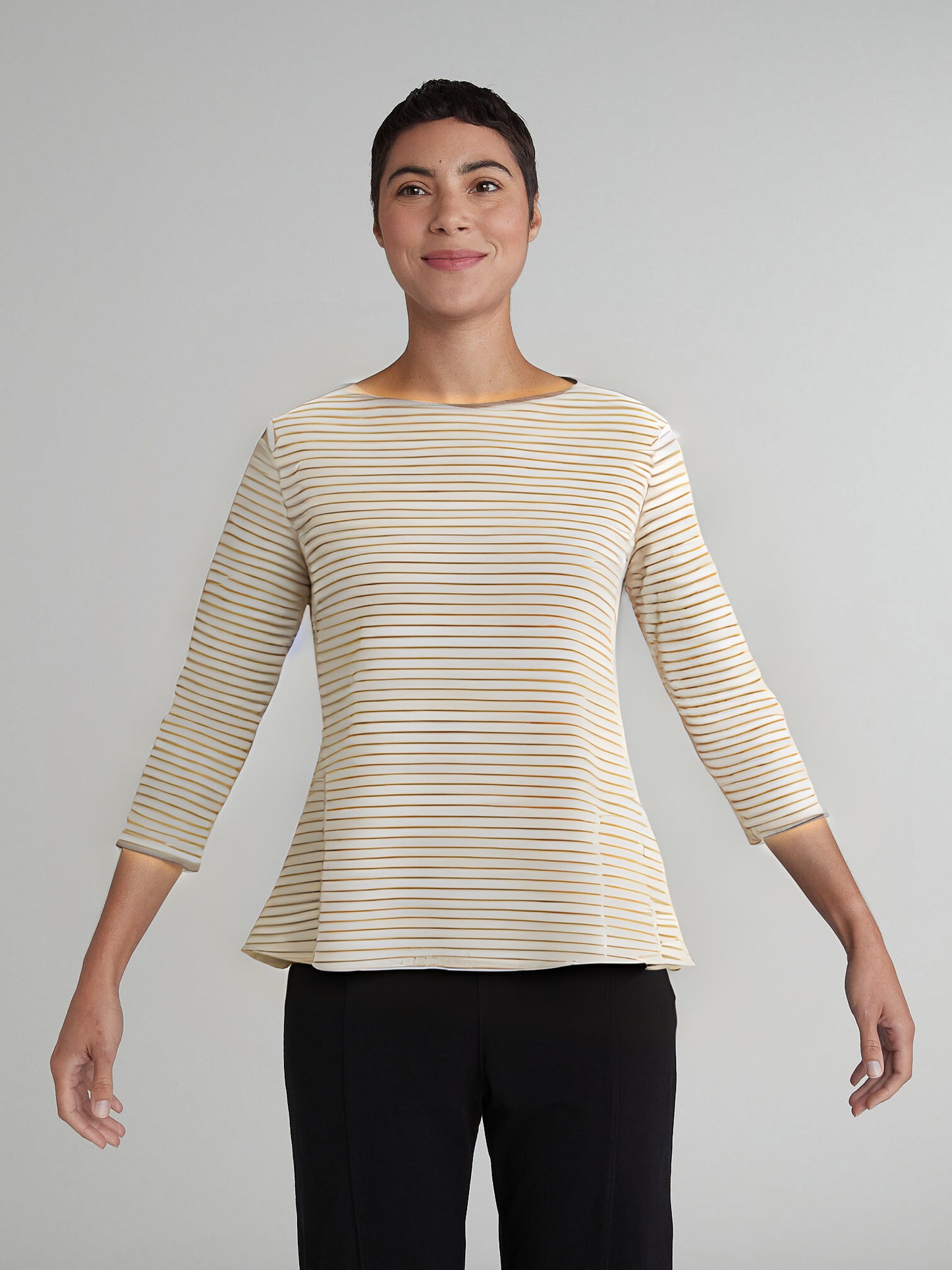 3/4 ALINE BOATNECK - STRIPE