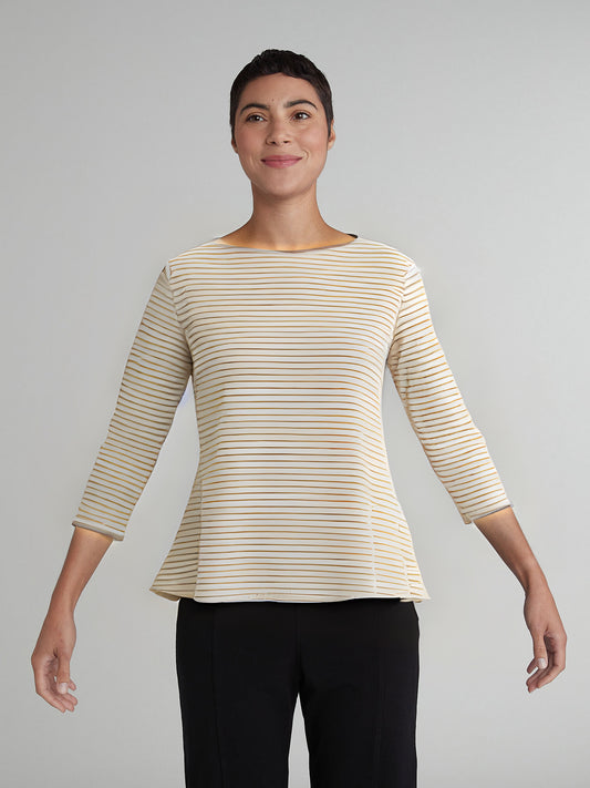 3/4 ALINE BOATNECK - STRIPE