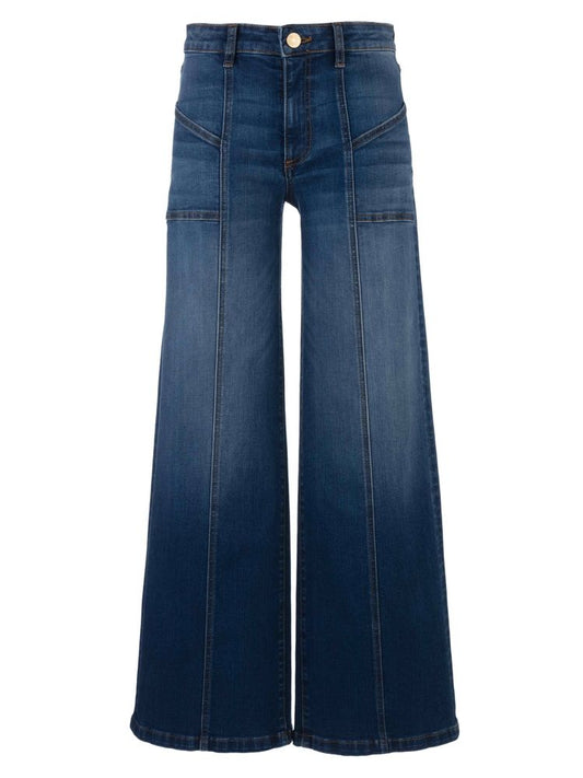 JEAN HIGH RISE WIDE FRONT SEAM PATCH FRONT POCKETS
