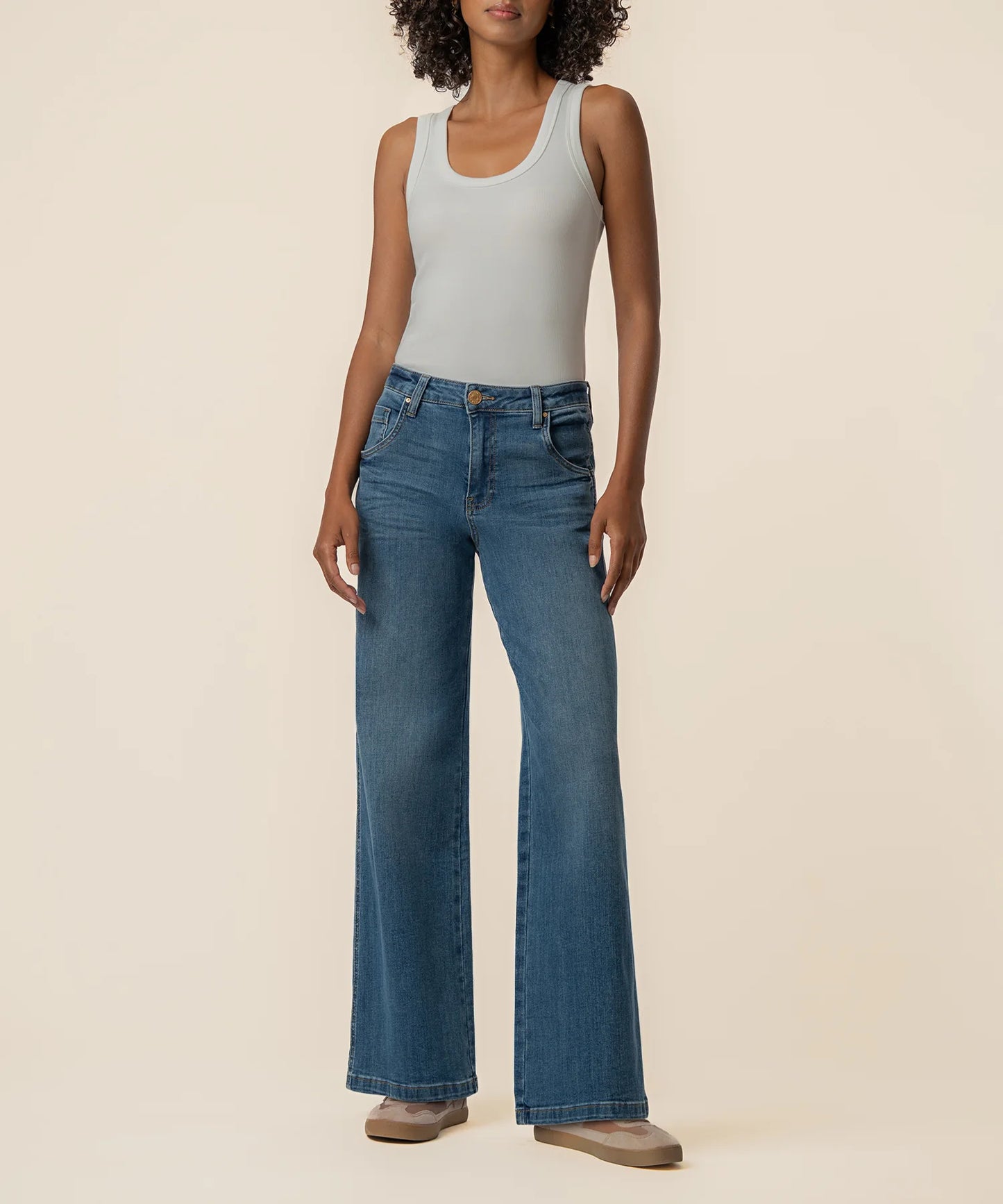 Jean High Rise Wide Leg Dip
