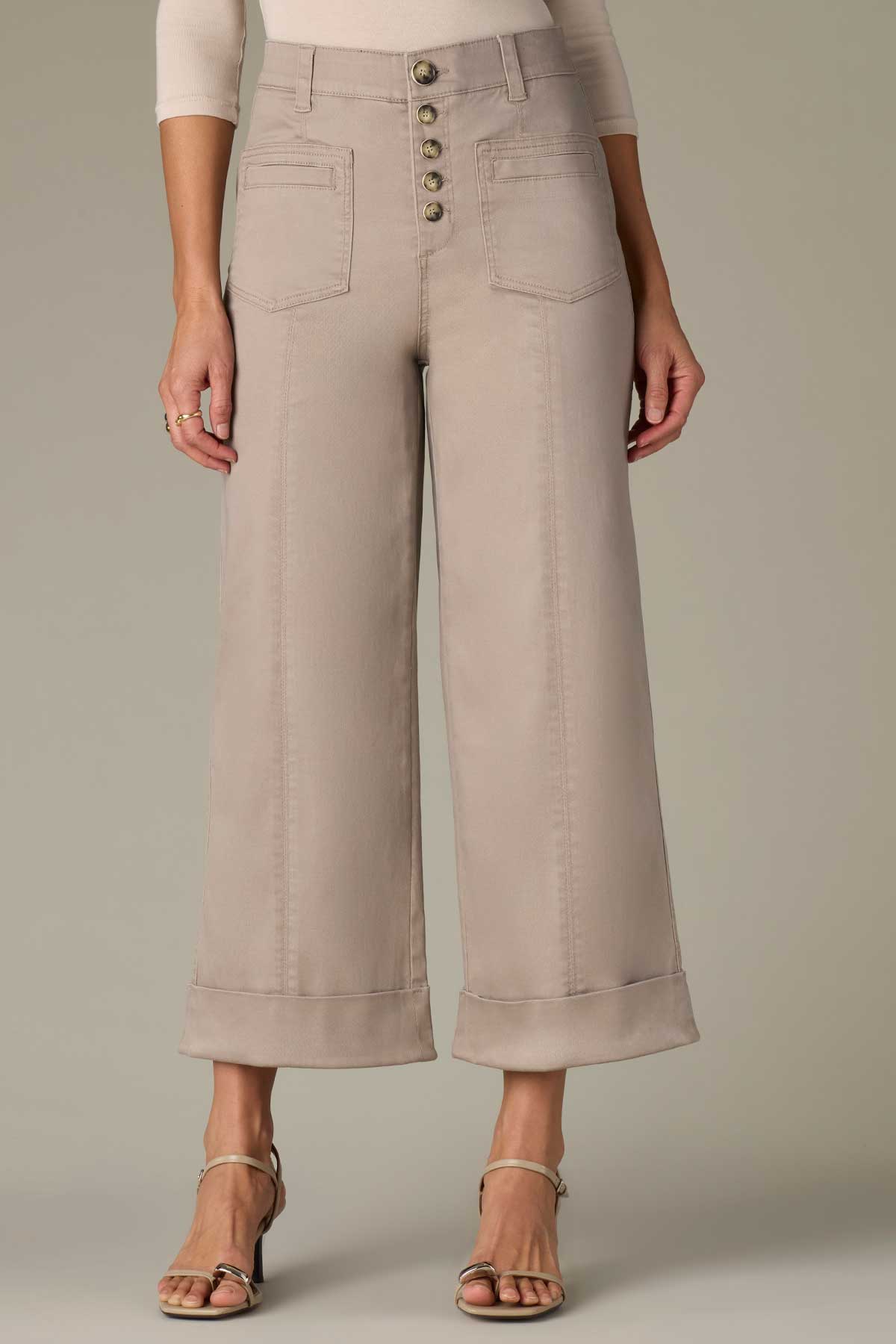 25/23" SKYRISE WIDE CROP W/ BUTTON FLY & FIXED CUFF