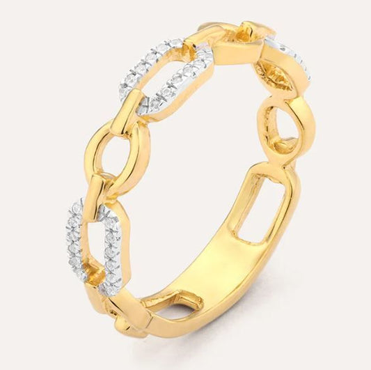DIAMOND LINKED FOREVER TO YOU STACKABLE RING