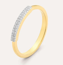 Load image into Gallery viewer, DIAMOND BAR NONE BAND STACKABLE RING
