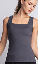 Load image into Gallery viewer, BUTTER FABRIC SQUARE NECKLINE SLEEVELESS TANK TOP

