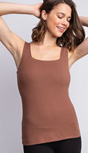 Load image into Gallery viewer, BUTTER FABRIC SQUARE NECKLINE SLEEVELESS TANK TOP
