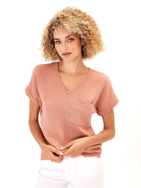 Celia Gauze Top