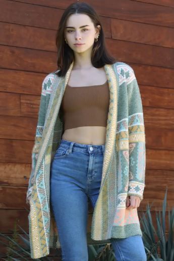 Geometric Cardigan