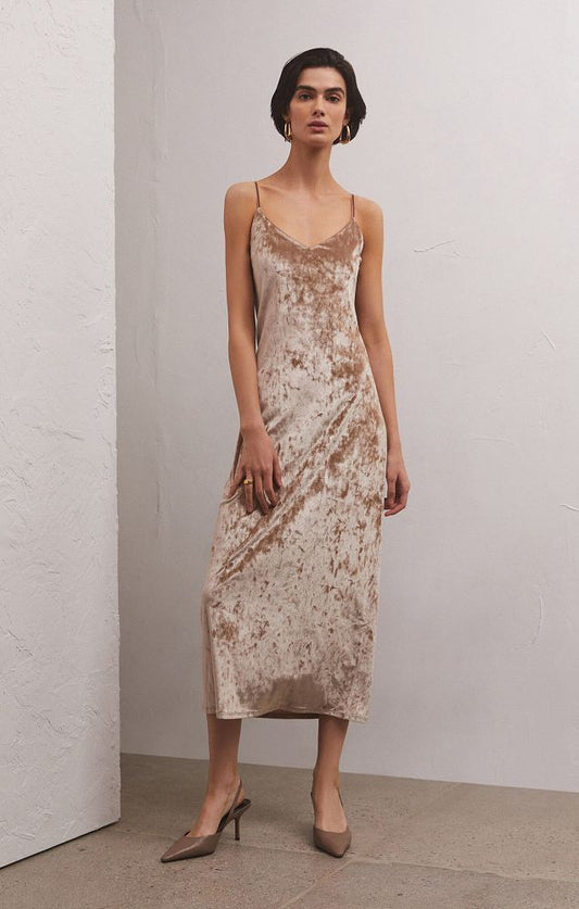 SELINA CRUSHED VELVET DRESS