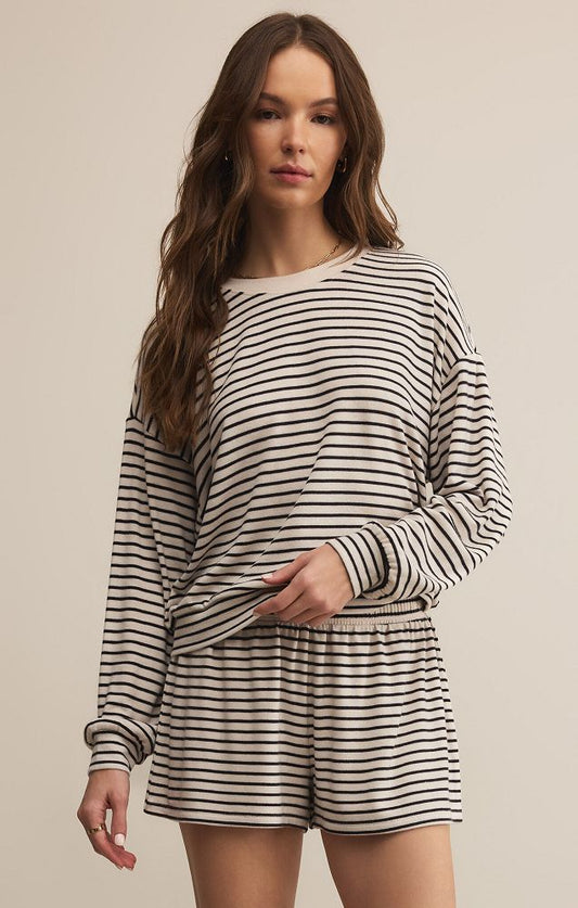 LUXE STRIPE LS TOP