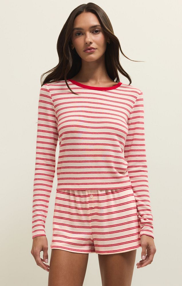 NIGHT IN STRIPES LS TOP