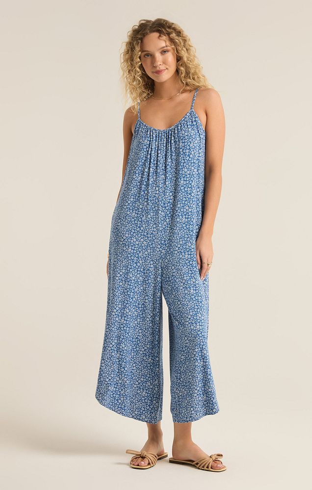 FLARED DEVAL DITSY JUMPSUIT