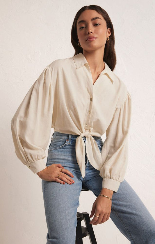 TEGAN TIE FRONT TOP