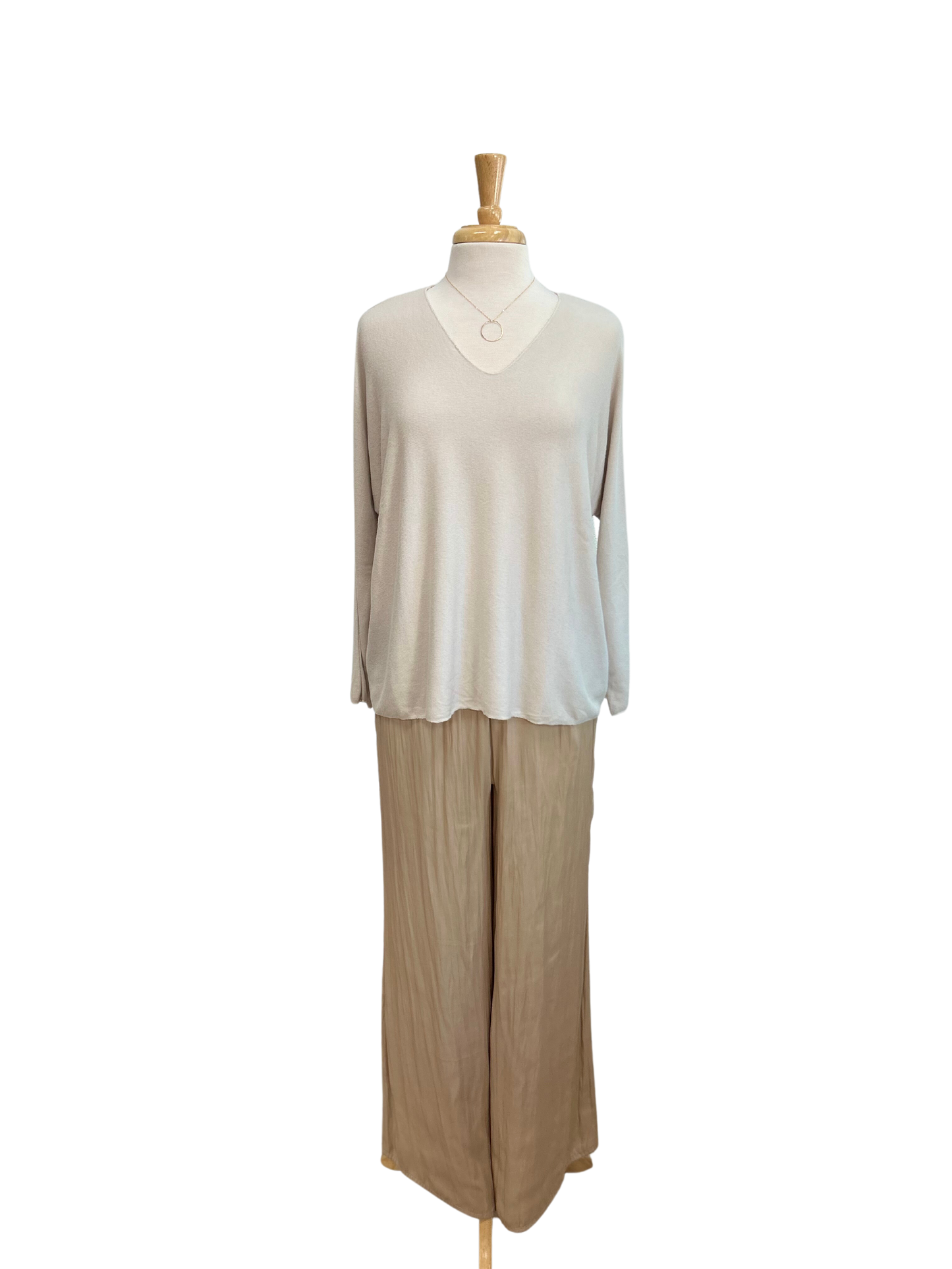 V-Neck Long Sleeve Pullover