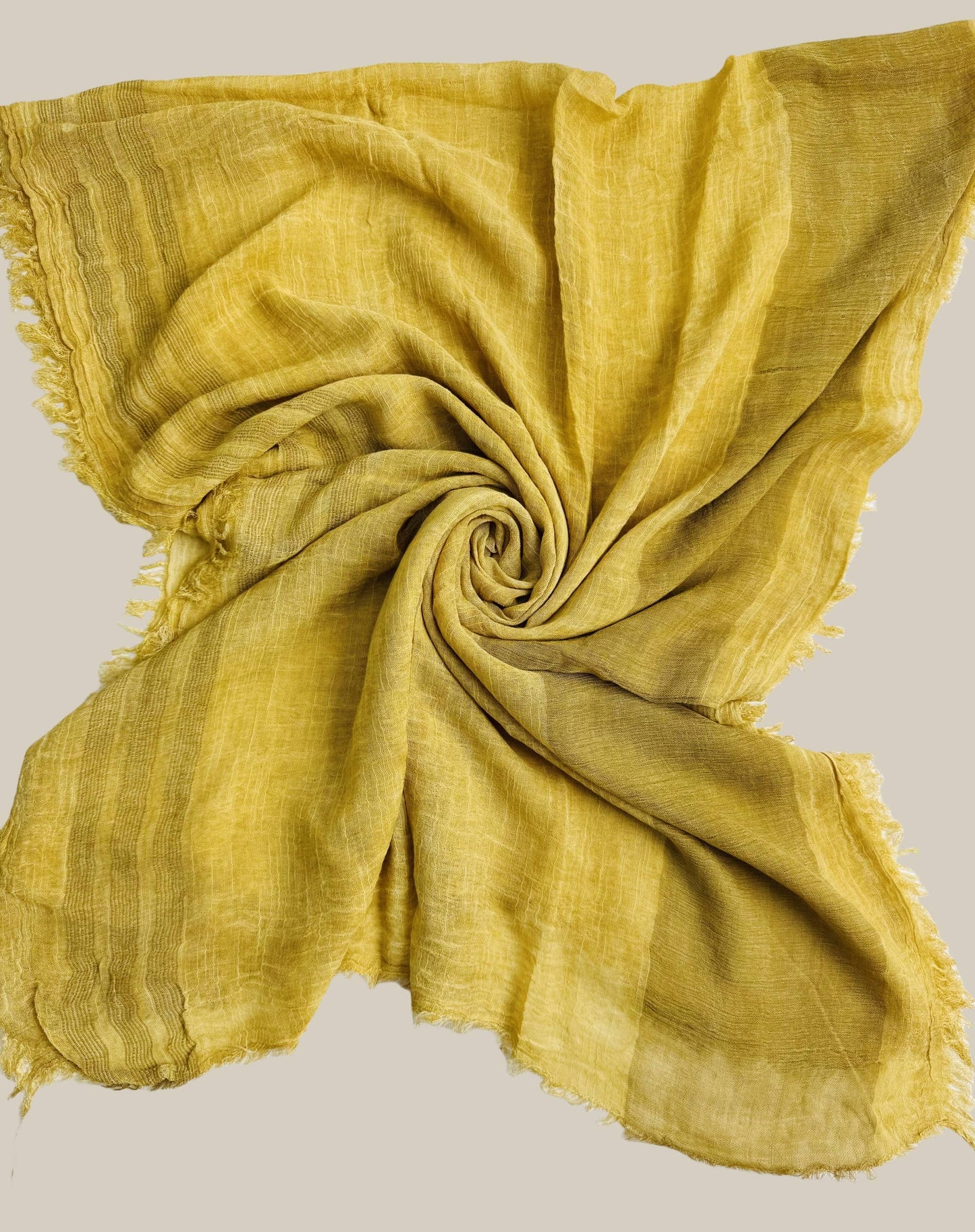 JC Sunny Fashion - JC021038 Textured Gauze Scarf Shawl – Soft Washed Colorblock Wrap with Subtle Distressed Dye & Raw Fringe Edges
