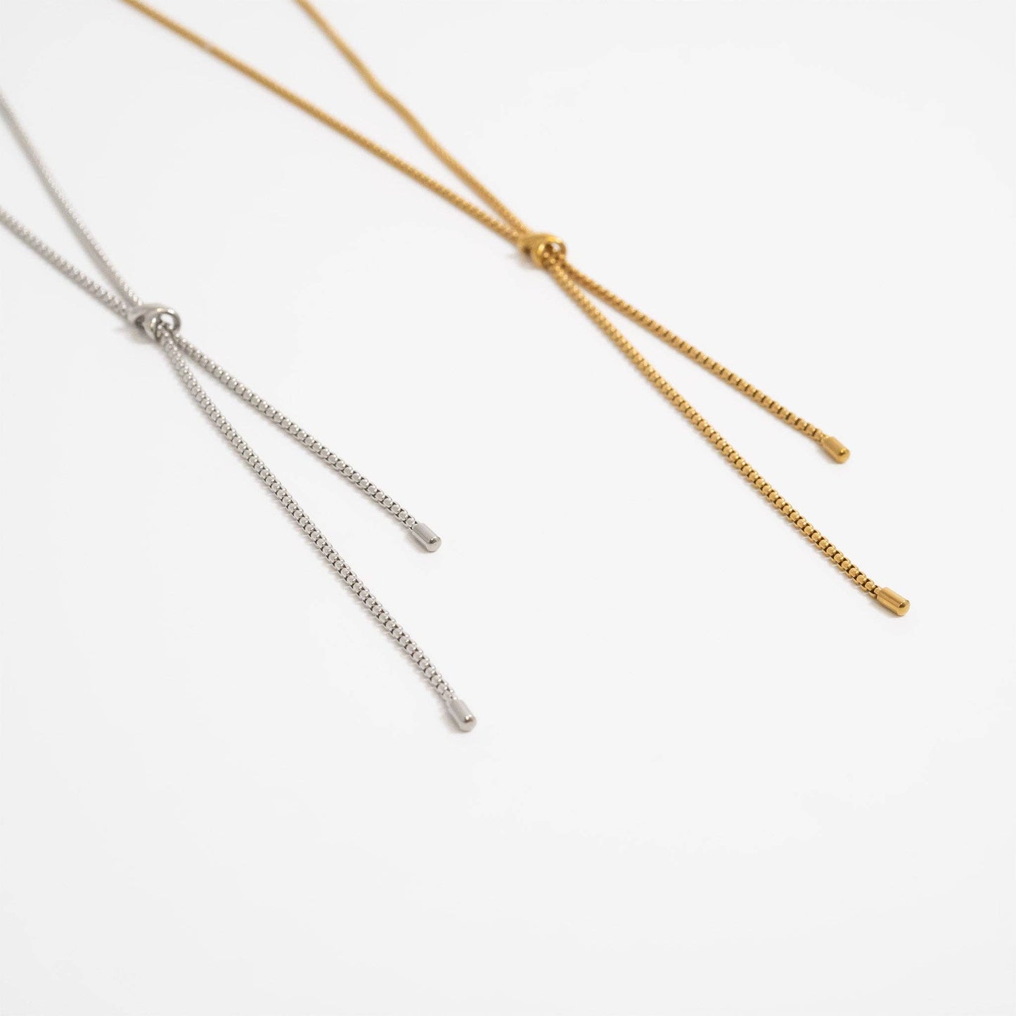 18K Gold PVD Stainless Steel Bolo Necklace