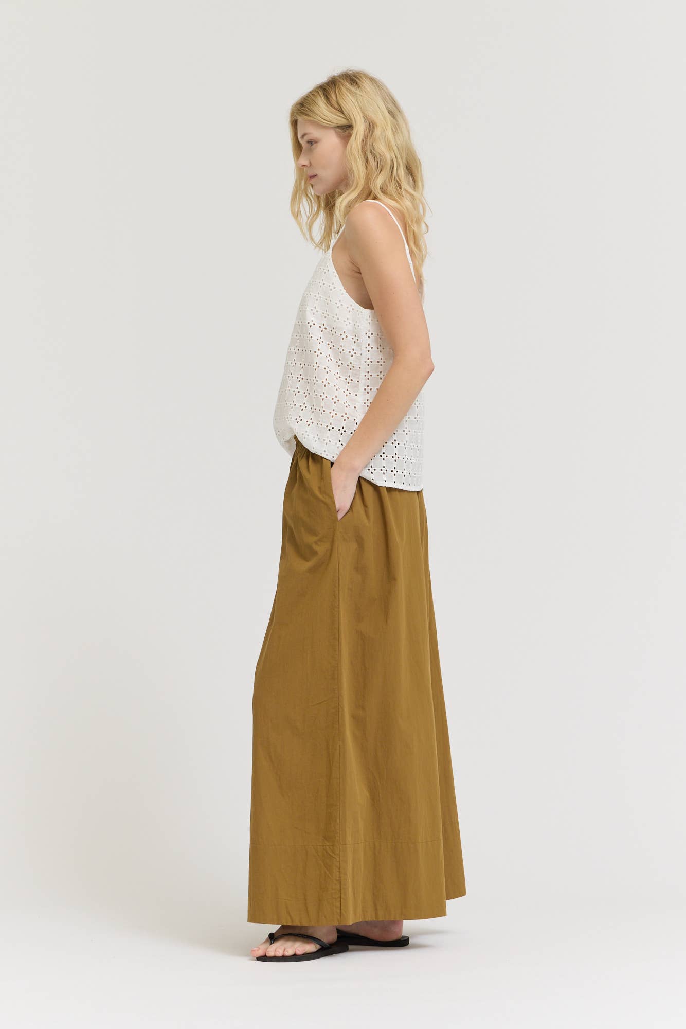 Grade & Gather - 50951 - POPLIN COTTON CULOTTE PANTS