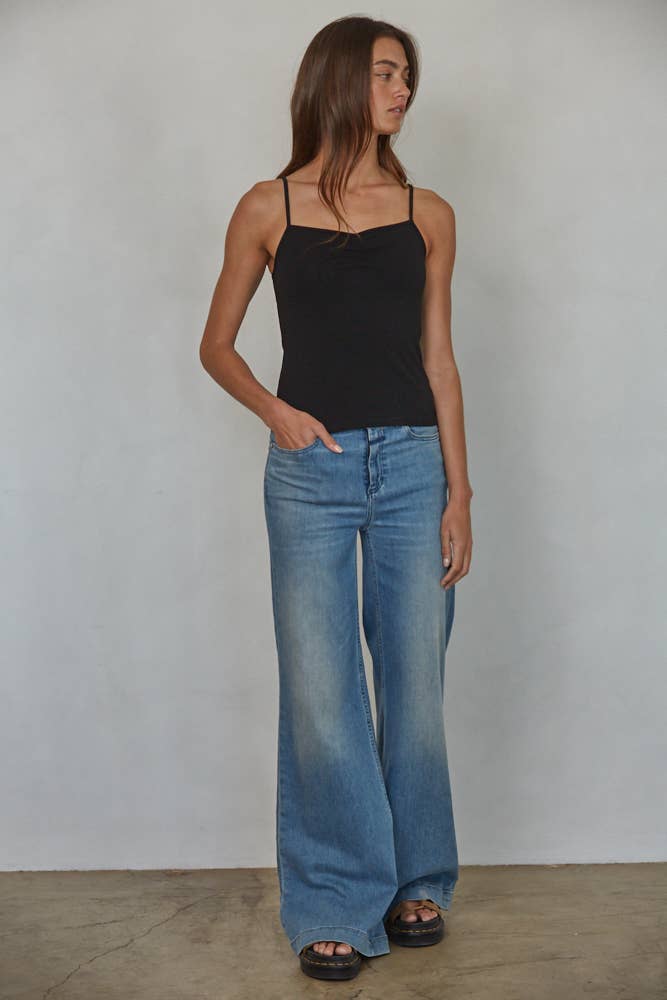 By Together - L8502 | Knit Cotton Spandex Jersey V-Neck Cami Top