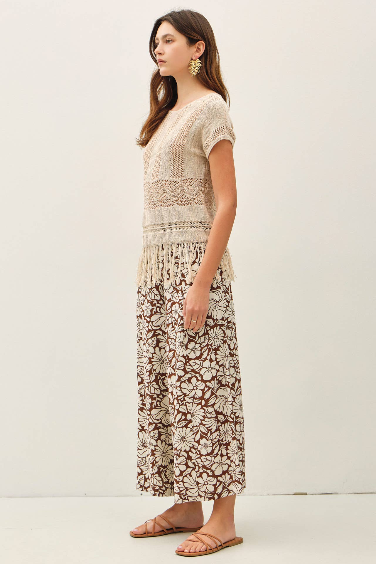 Be Cool - BLOOM WIDE LEG CROPPED PANTS