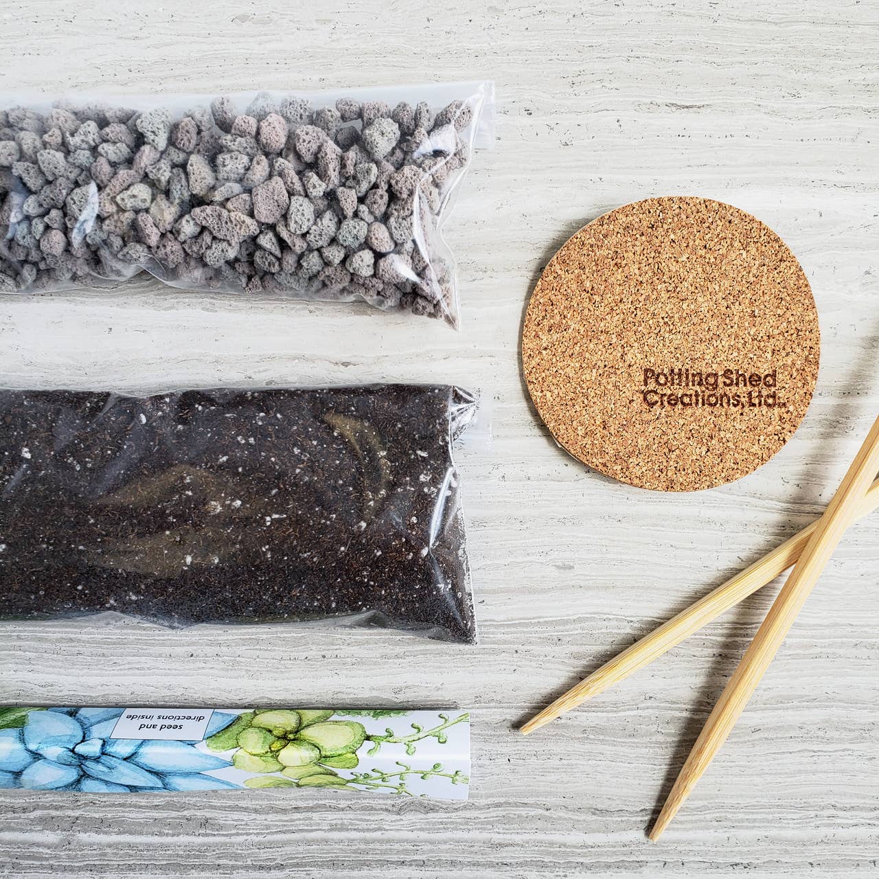 Potting Shed Creations, Ltd. - Succulent Terrarium | mixed sedum garden