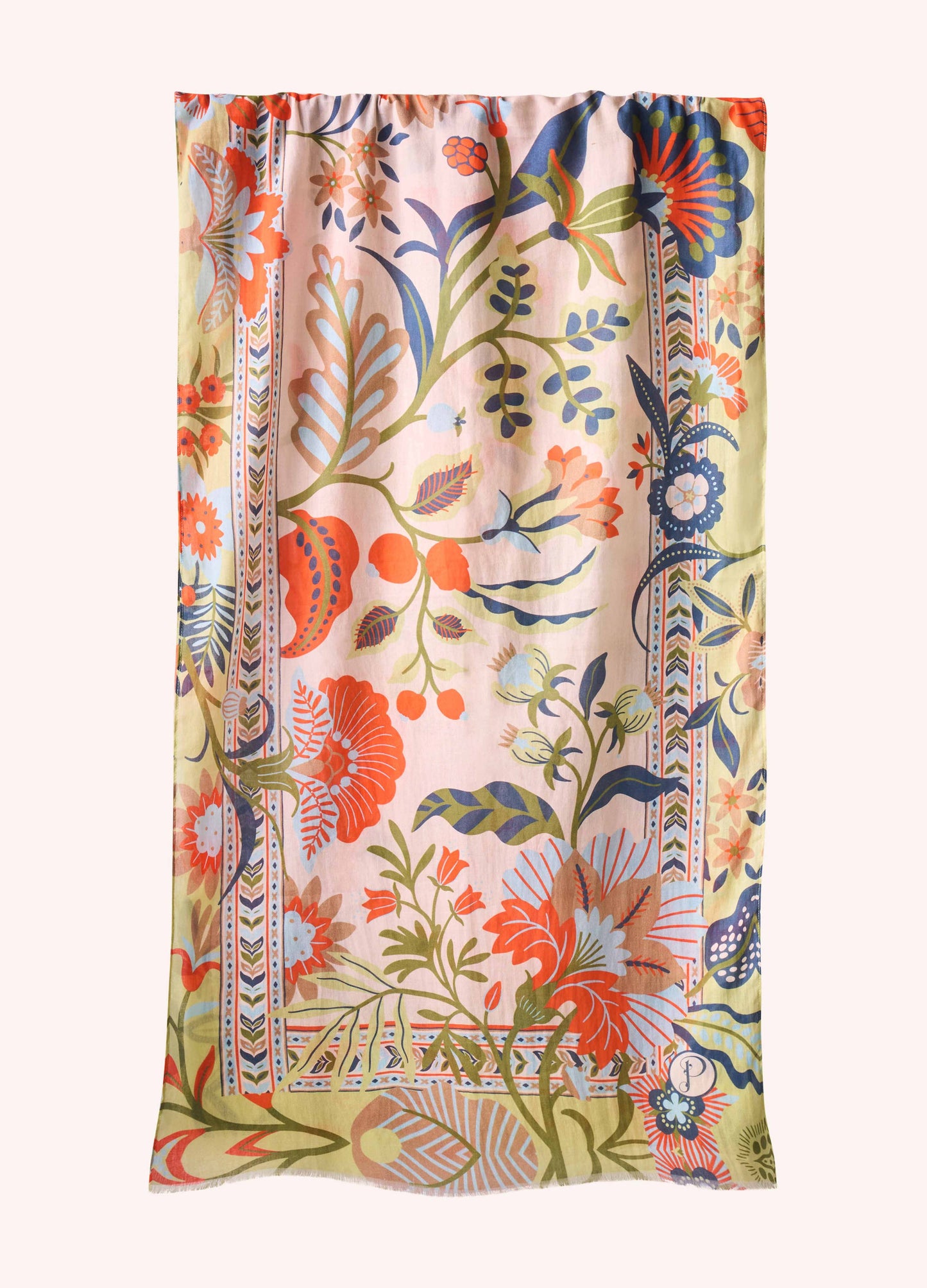 Powder Design inc - US - Cotton Scarf - Folky Floral - Coconut