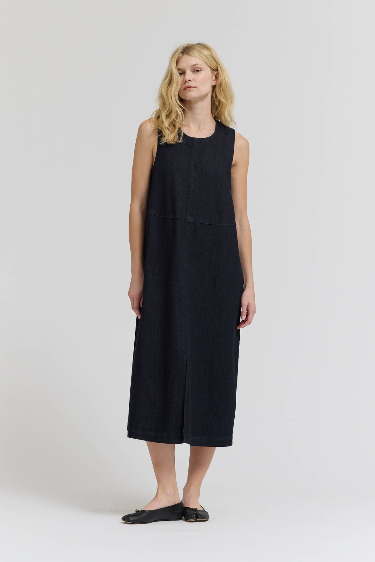 Grade & Gather - 61263BD - DENIM COLUMN DRESS