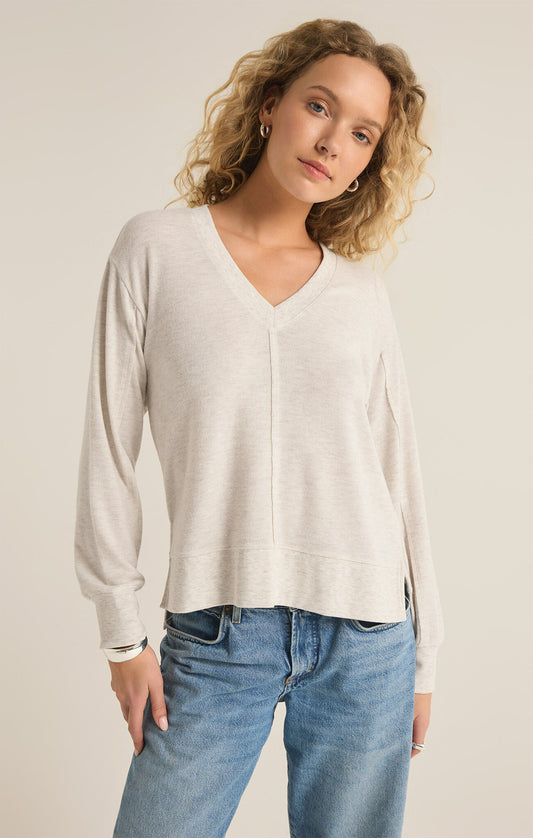 WILDER CLOUD VNECK LS TOP