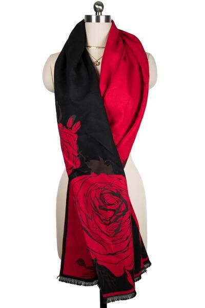 SAACHI - Bold Floral Reversible Scarf