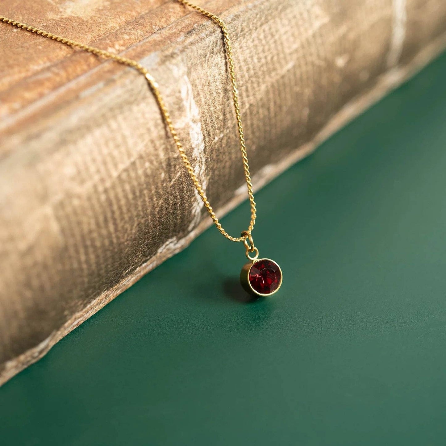 18K Gold PVD Round Birthstone Charm (8mm)