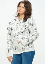 Load image into Gallery viewer, LA Soul - Cat Print Zip Hoodie - With Pocket and Fleece Lining
