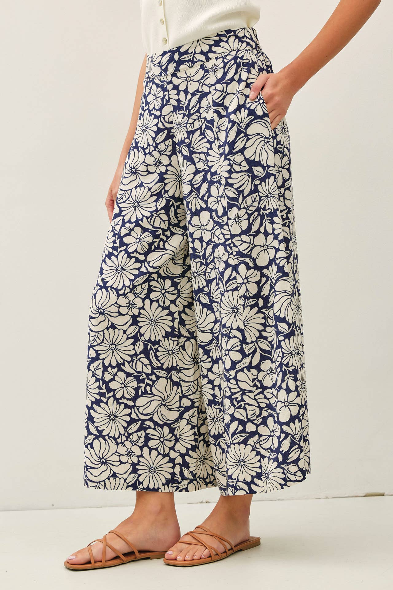 Be Cool - BLOOM WIDE LEG CROPPED PANTS