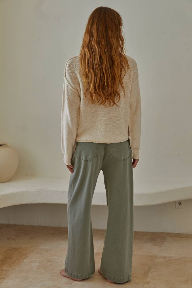 By Together - W1155 | Knit Sweater Crew Neck Long Sleeve Pullover Top