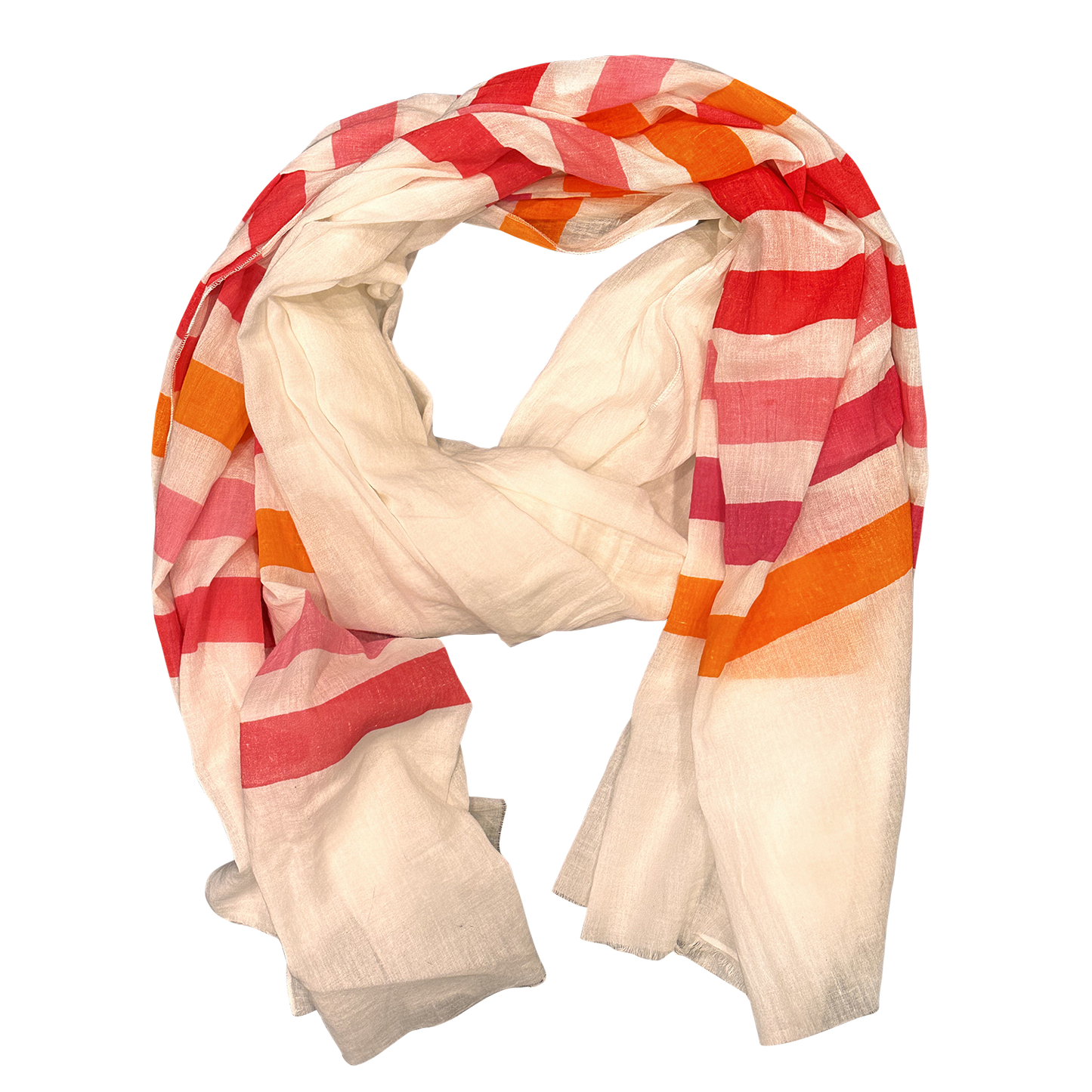 Chloe & Lex - Brilliant Stripes Lightweight Pure Cotton Scarf