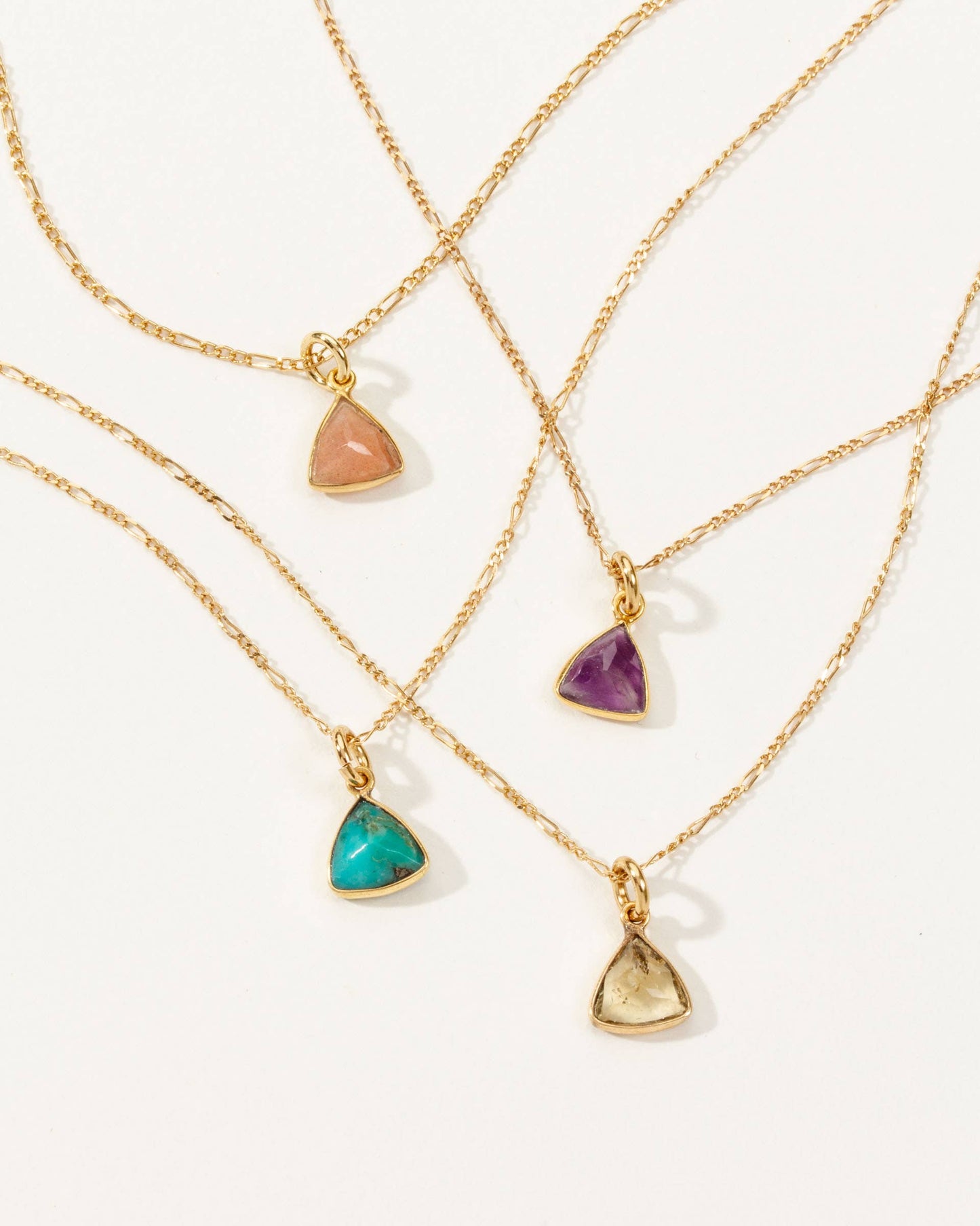 Luna Norte - Bermuda Triangle Dainty Collar Necklace- Citrine
