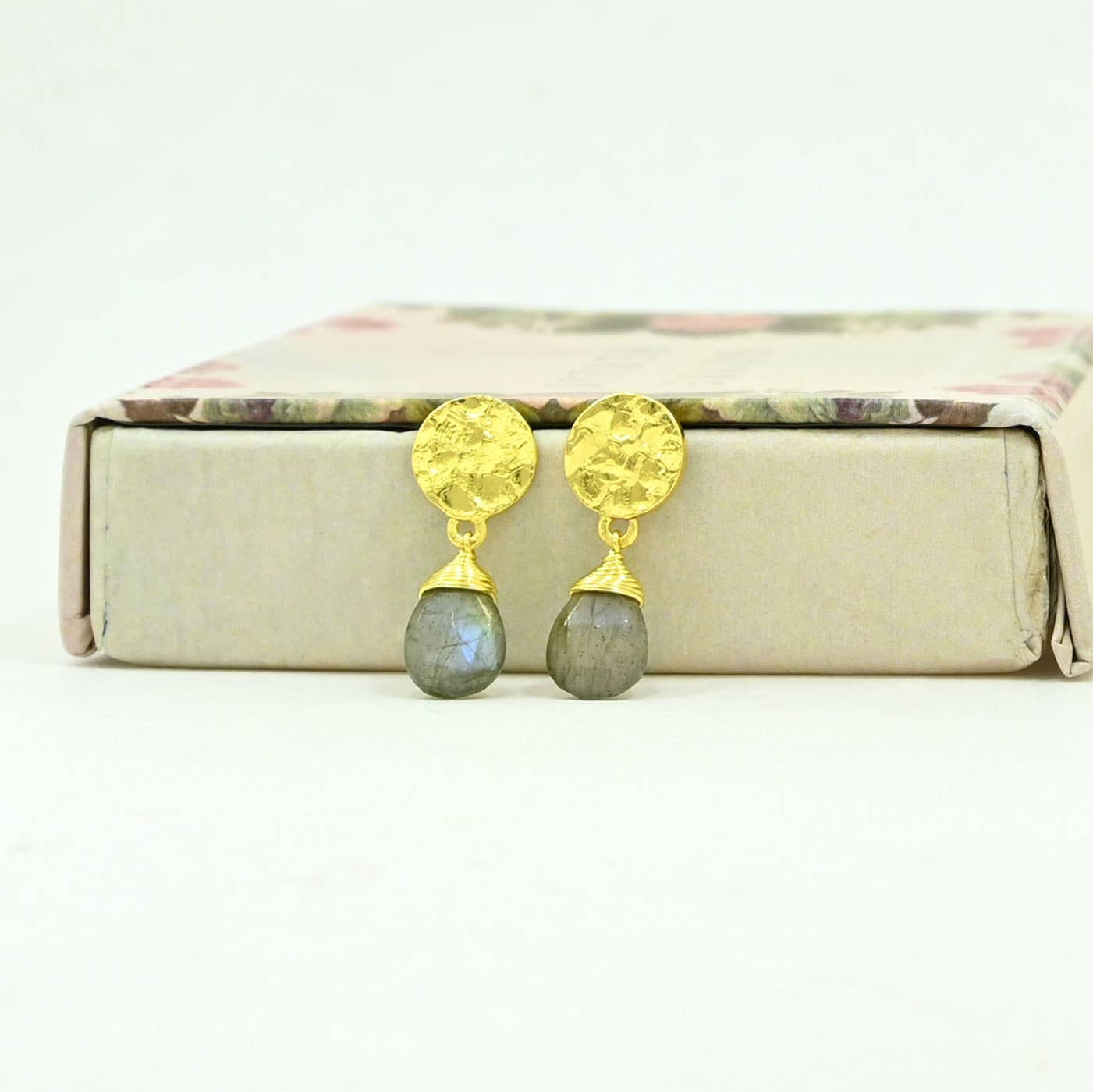Schmuckoo x Noyre Berlin -  Abigail Earring Gold Plated - Labradorite