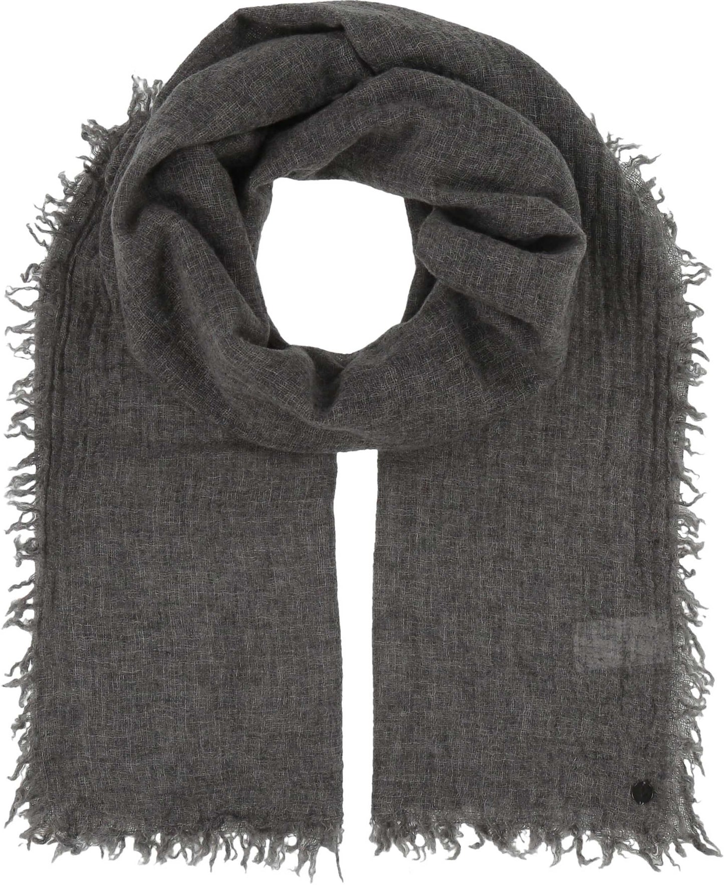 FRAAS - The Scarf Company - Lightweight Wool Solid Fringe Wrap