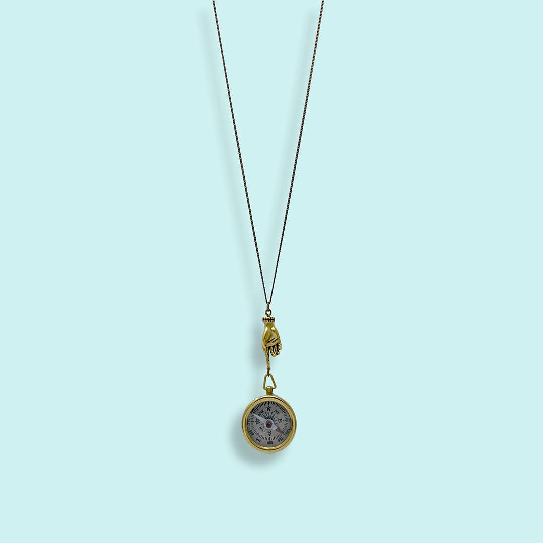 Ornamental Things - Guiding Hand Compass Necklace
