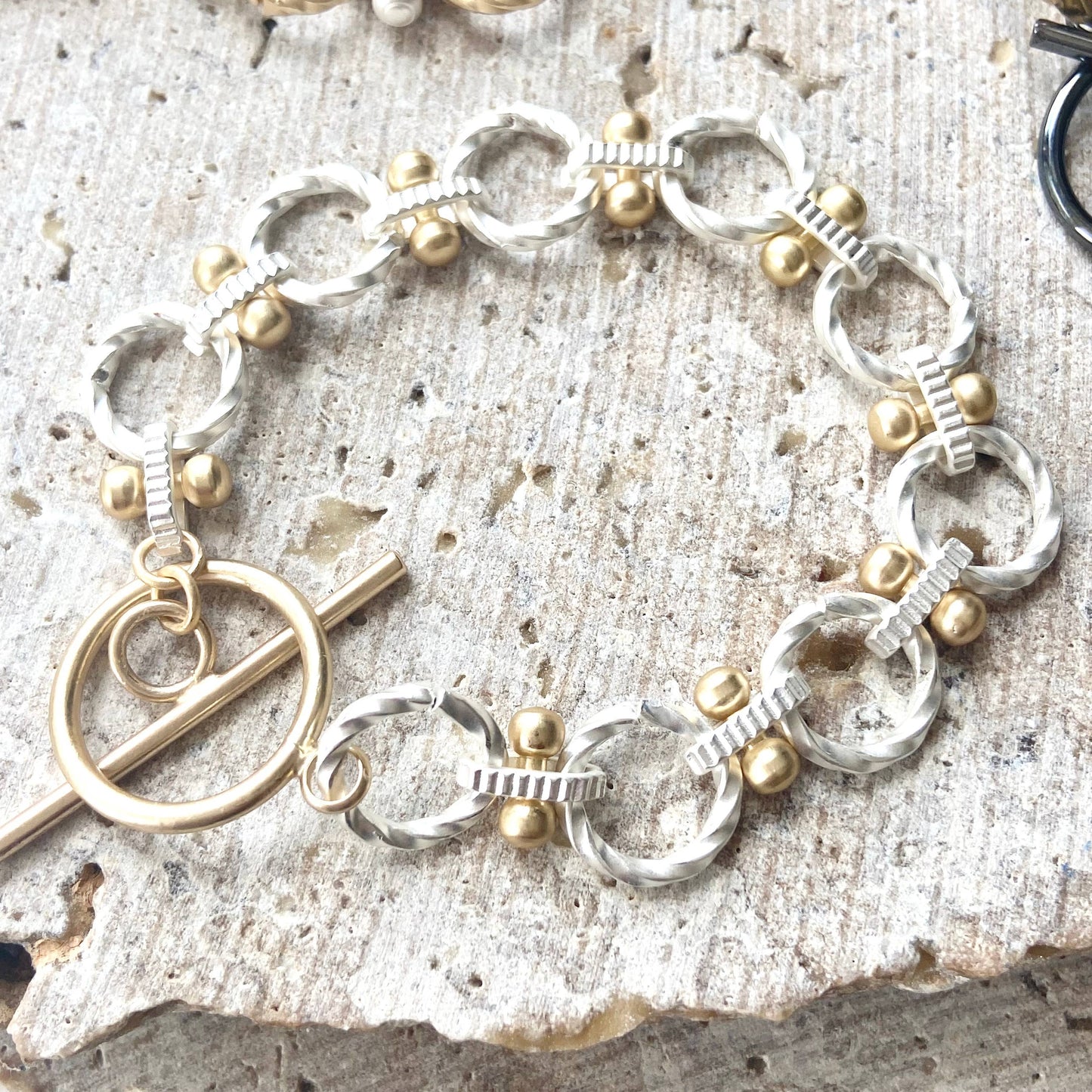Matte Gold, Silver Bracelets