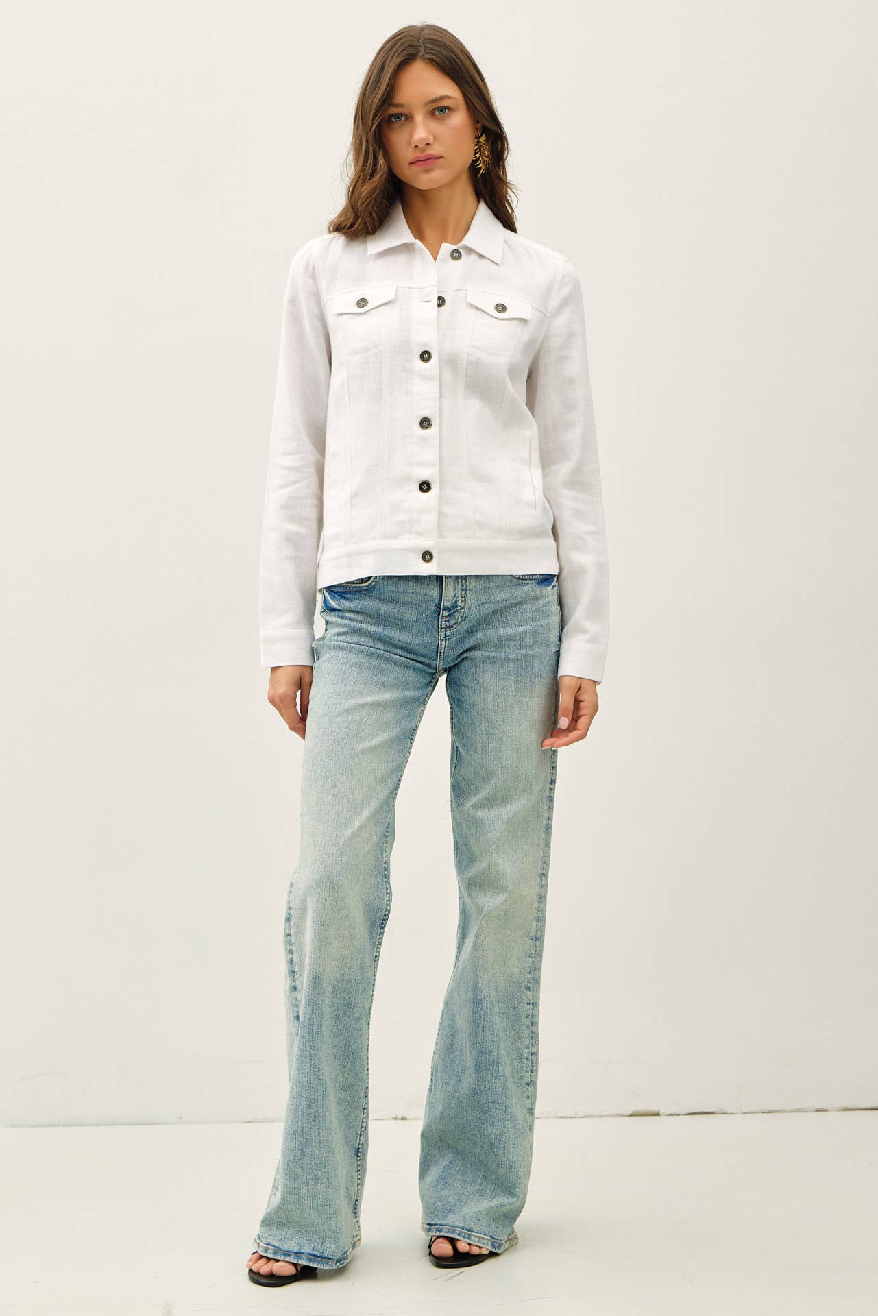 Be Cool - LIGHTWEIGHT LINEN BLEND BUTTONED JACKET