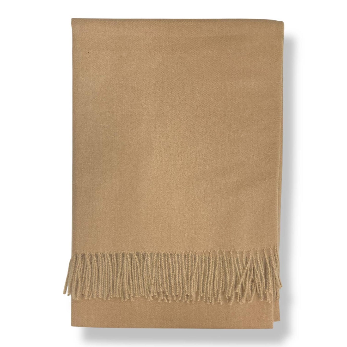 London Scarves - Cashmere plain scarf finished with tassels on each end