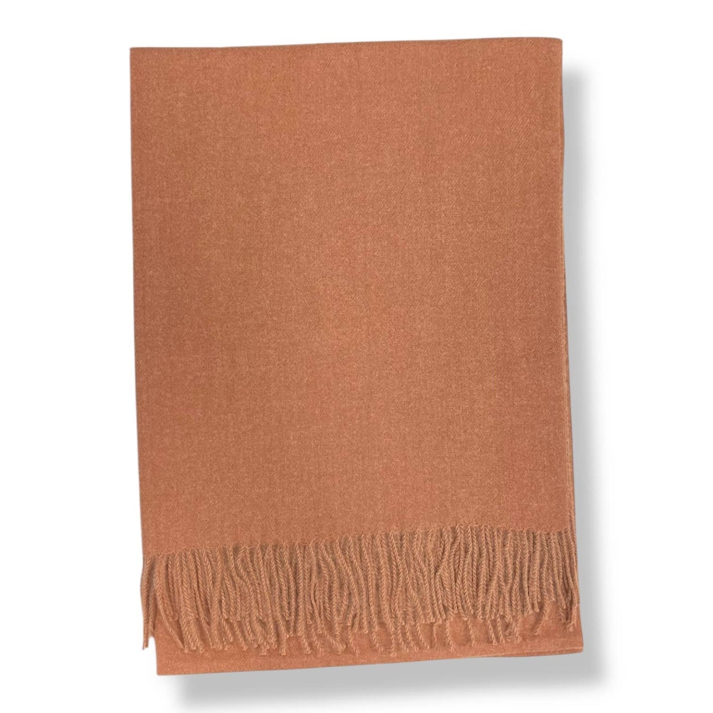 London Scarves - Cashmere plain scarf finished with tassels on each end