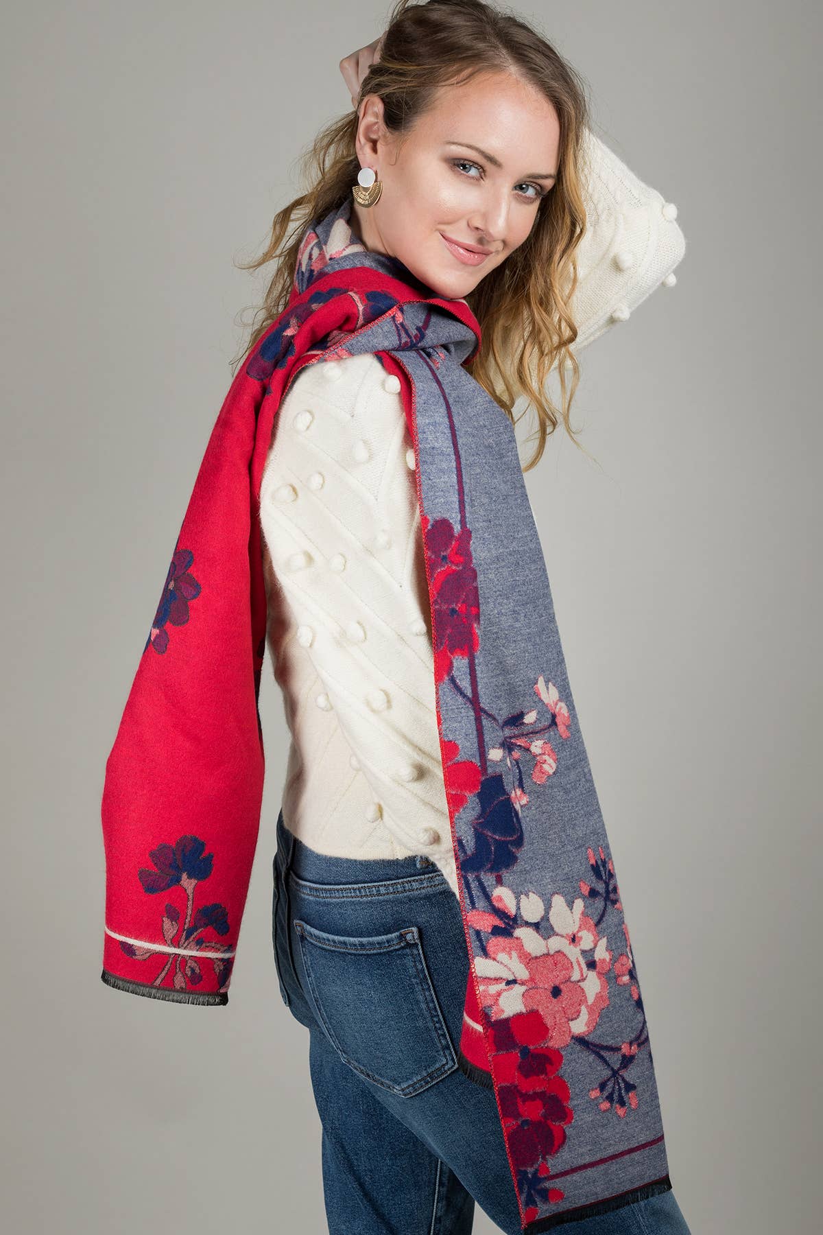 SAACHI - Reversible Denim Scarf