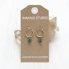 Load image into Gallery viewer, Raw Rough Cut Gemstone Hoops
