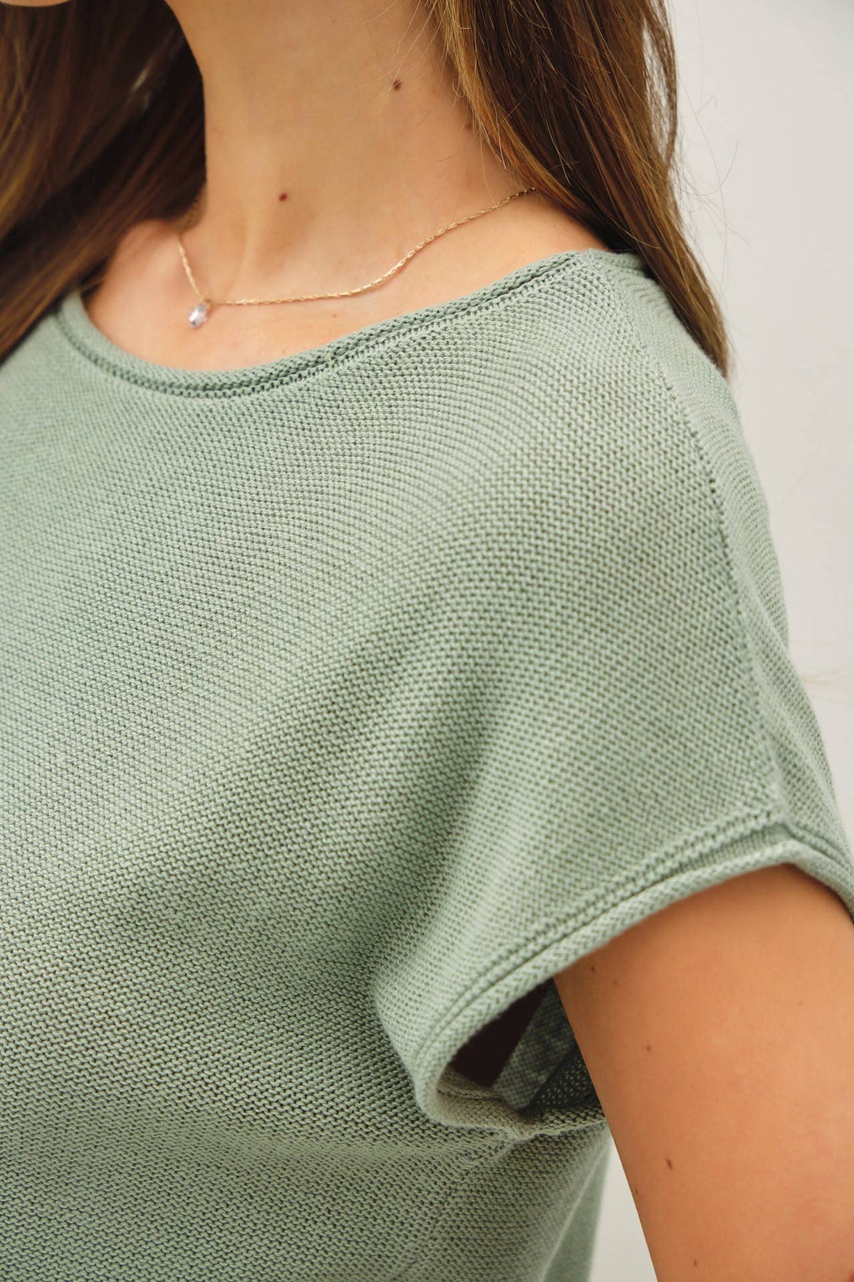Be Cool - BOXY SHORT SLEEVE SWEATER W RAW SEAM